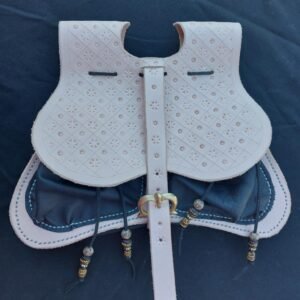 14th-15th Century Girdle Purse Black/Natural