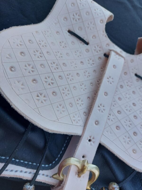 14th-15th Century Girdle Purse Black/Natural - Image 2