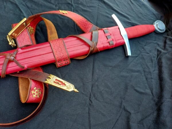 14th Century Sword with Scabbard and Period Sword Belt - Image 3
