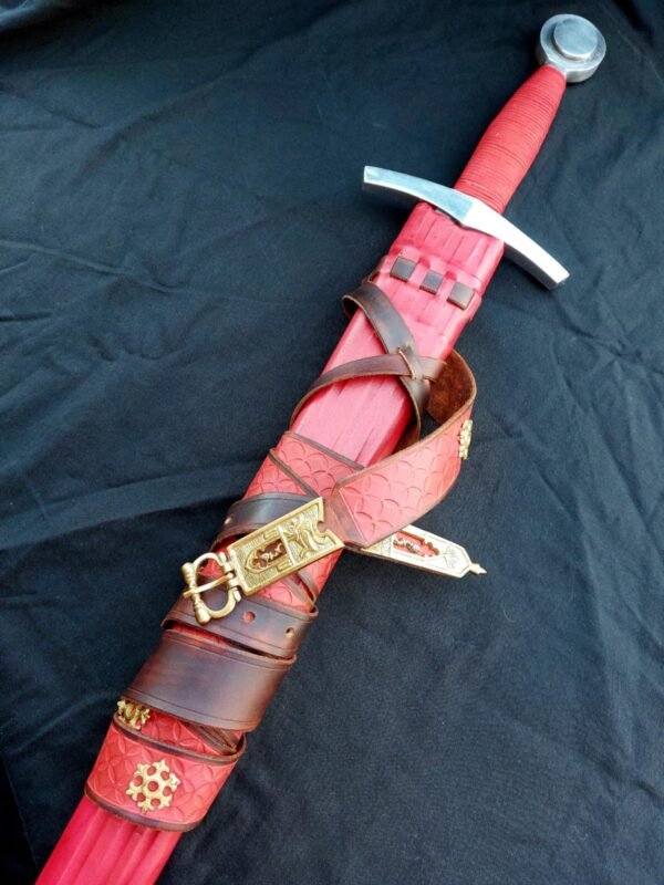 14th Century Sword with Scabbard and Period Sword Belt - Image 8