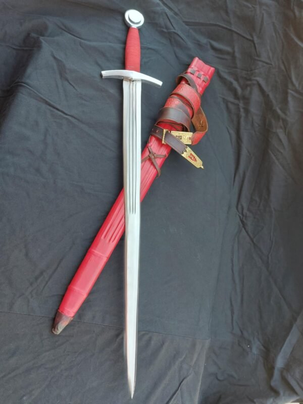 14th Century Sword with Scabbard and Period Sword Belt - Image 9