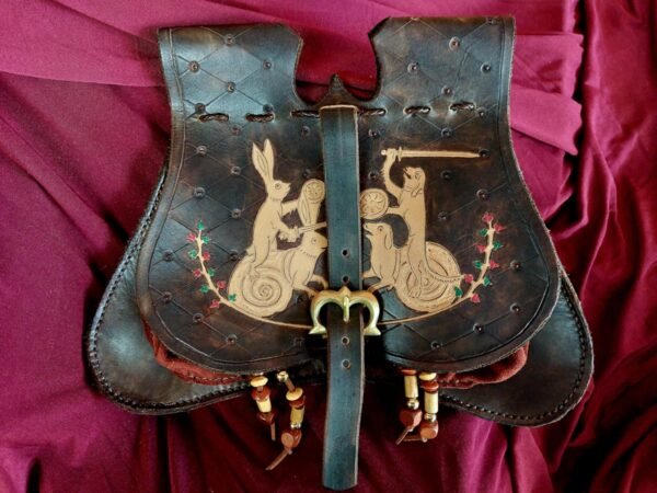 14th-15th Century Nobles Purse "Jousting Rabbit and Dog"