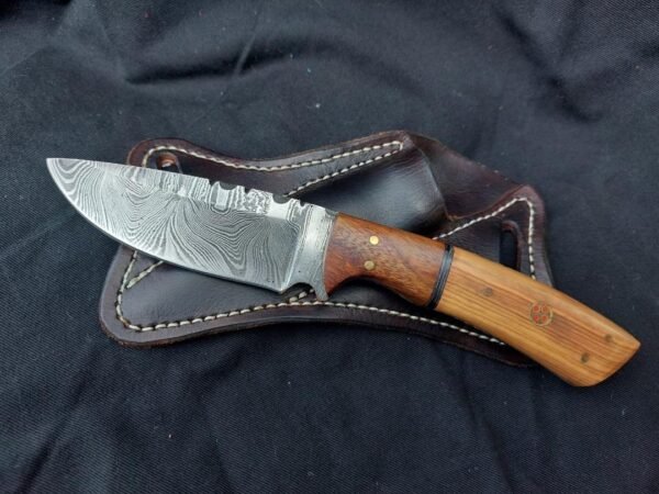 EXAMPLE-Damascus Hunting Knife with Scout Carry Sheath - Image 2